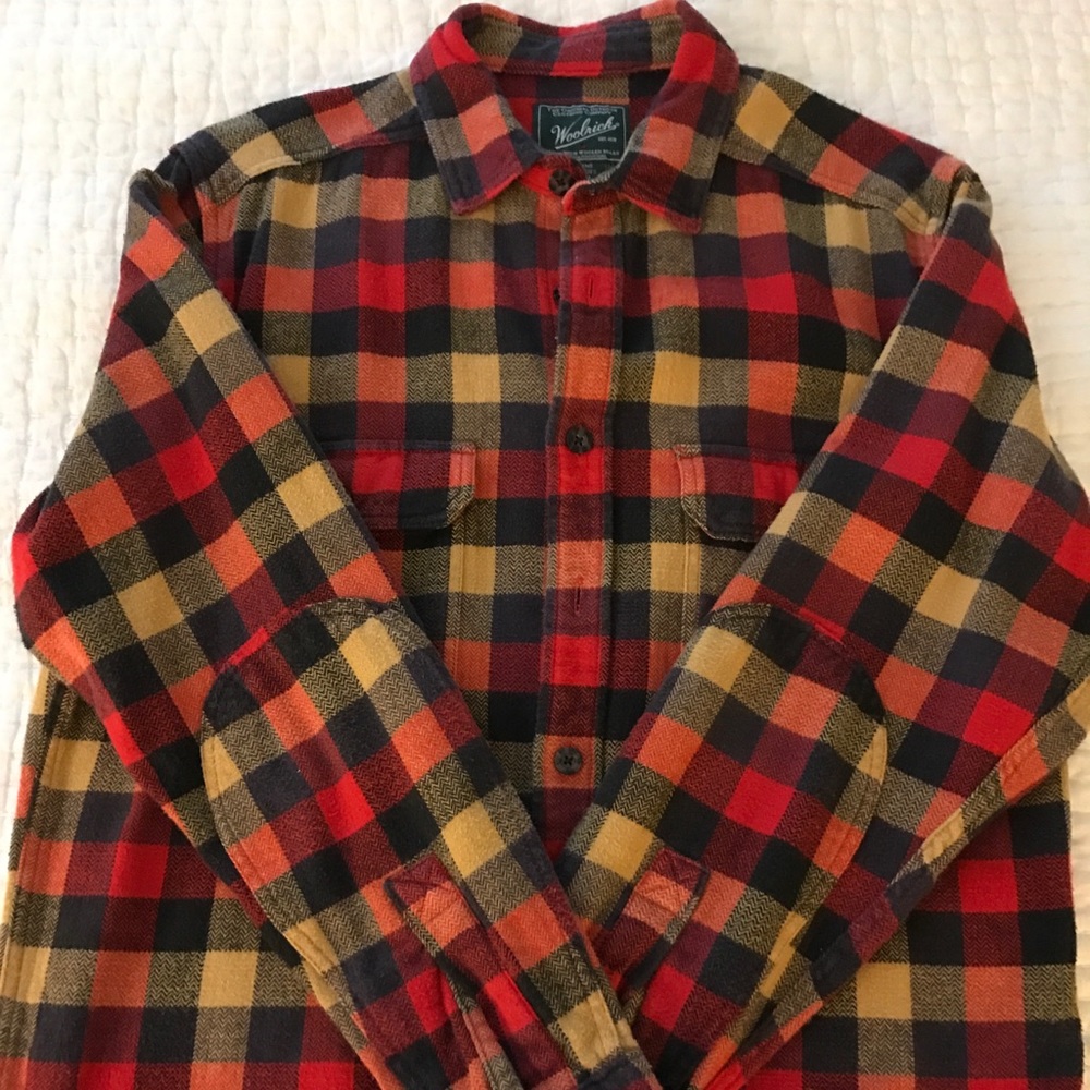 Men's Woolrich multi-color buffalo check flannel